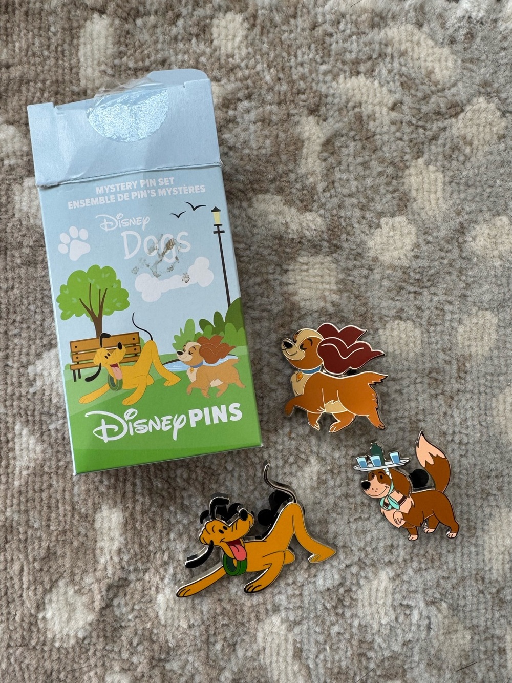 Set of 3 Disney Dog Pins
